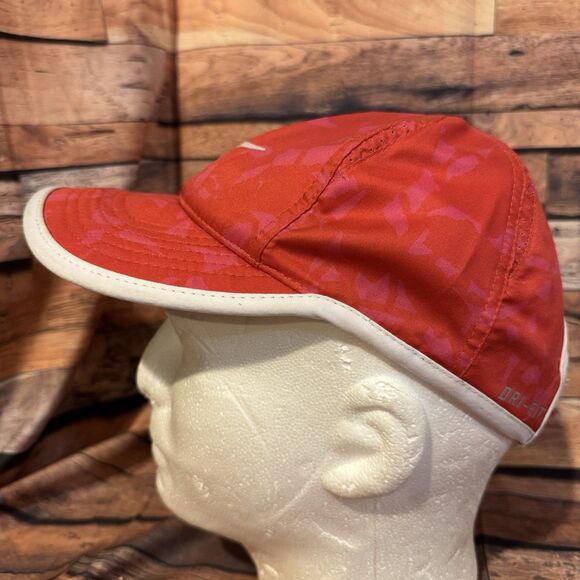Nike Dri-FIT Youth Cap Hat Red White Swoosh Adjustable Lightweight Athletic - Picture 4 of 8